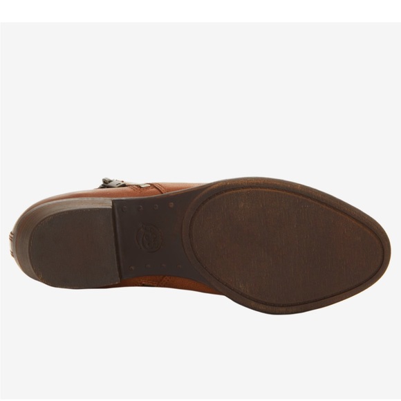 Lucky Brand Basel Bootie Size 7 Toffee Brown 1.5” Heel Leather Double Zipper - Picture 5 of 11